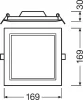 Süllyesztett süllyesztett LED panel 12W 6500K DOWNLIGHT Slim SQ155 LEDVANCE négyzet