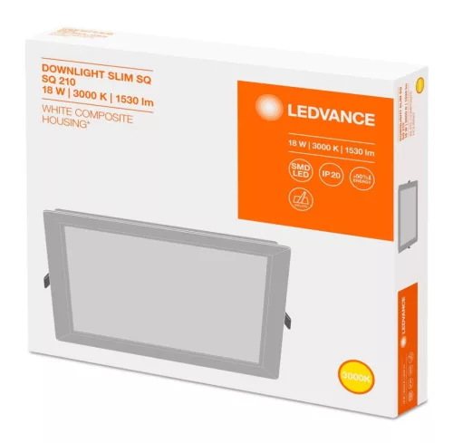 Süllyesztett süllyesztett LED panel 18W 3000K DOWNLIGHT Slim SQ210 LEDVANCE négyzet