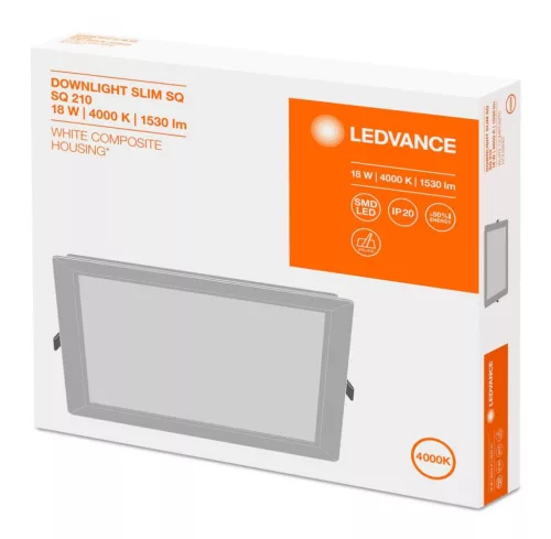 Süllyesztett süllyesztett LED panel 18W 4000K DOWNLIGHT Slim SQ210 LEDVANCE négyzet