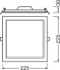 Süllyesztett süllyesztett LED panel 18W 6500K DOWNLIGHT Slim SQ210 LEDVANCE négyzet
