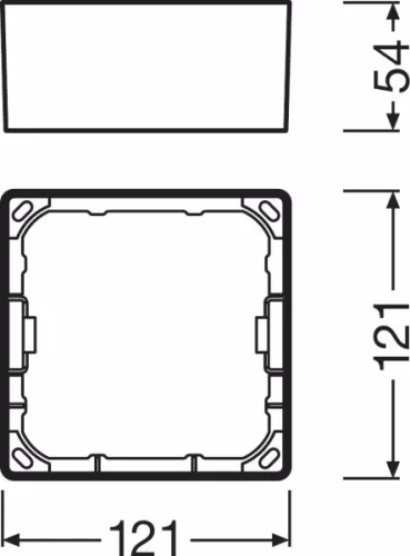Keret DOWNLIGHT Slim SQ105 LEDVANCE lámpatestek felületre szereléséhez