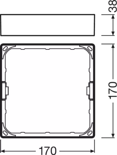 Keret DOWNLIGHT Slim SQ155 LEDVANCE lámpatestek felületre szereléséhez