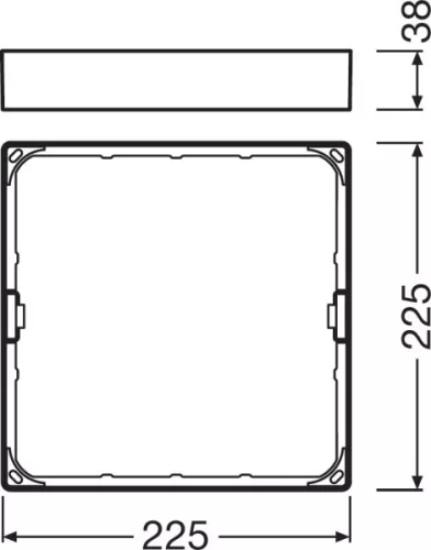 Felületre szerelhető keret DOWNLIGHT Slim SQ210 LEDVANCE lámpatestekhez
