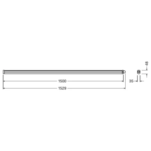 LED lámpa hermetikus lámpatest 50W 6500K 5500lm 150cm NEDVES KARCSÚ ÉRTÉK IP65 LEDVANCE