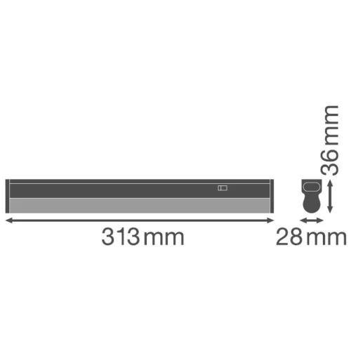 Bútorlámpa LED szalag 4W 4000K 30cm LINEÁRIS KOMPAKT KAPCSOLÓ LEDVANCE