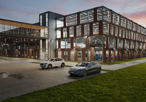 Hermetikus LED porálló lámpa 58W 8000lm 4000K semleges alkonyati mozgásérzékelővel IP65 IK08 szürke páraálló Ledvance