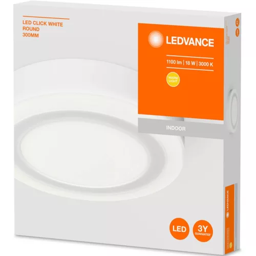 Felületre szerelhető LED panel mennyezeti lámpa CLICK WHITE 18W 1100lm 3000K 30cm LEDVANCE