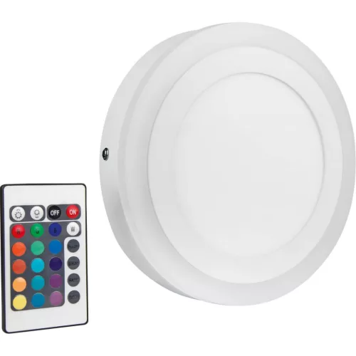 Felületre szerelhető LED panel mennyezeti lámpa SZÍN FEHÉR 18W 1020lm 3000K meleg RGB 20cm LEDVANCE