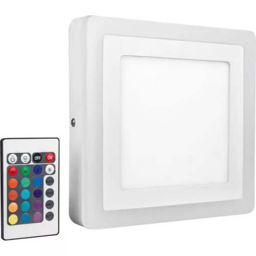 Felületre szerelhető LED panel mennyezeti lámpa SZÍN FEHÉR 17W 700lm 3000K meleg RGB 20cm LEDVANCE