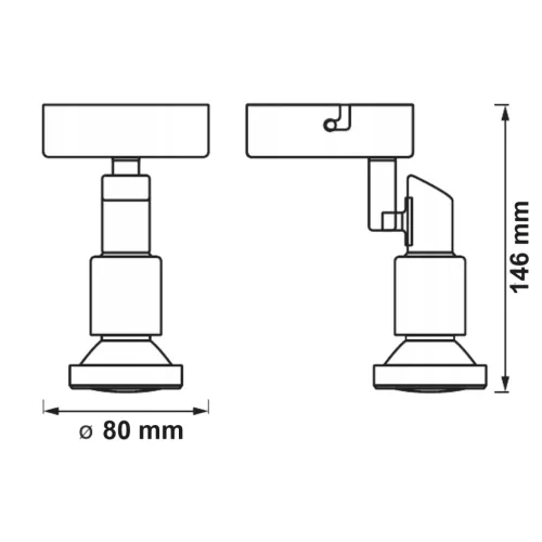 Lámpa spot mennyezeti spotlámpa LED SPOT 1x GU10 szürke 2.6W 2700K meleg LEDVANCE