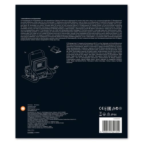LED-es reflektor 20W 1700lm 4000K + 2x 230V-os aljzat MUNKALÁMPÁK R-ÁLLVÁNY LEDVANCE Work Hordozható