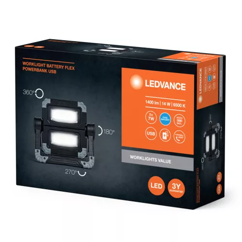 LED reflektor újratölthető munkalámpa 6500K 1400lm LEDVANCE spotlámpa