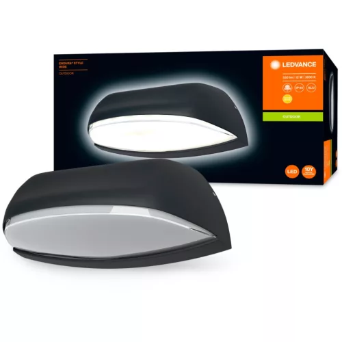 Fali lámpa homlokzati lámpa kültéri lámpatest 12W 530lm 3000K sötétszürke Endura Style Széles LEDVANCE