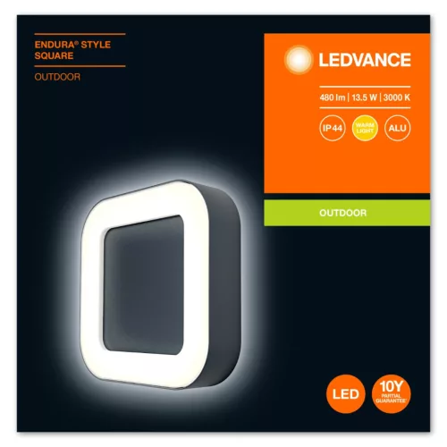 Fali lámpa homlokzati lámpa kültéri lámpatest 13W 480lm 3000K Endura Style Square LEDVANCE