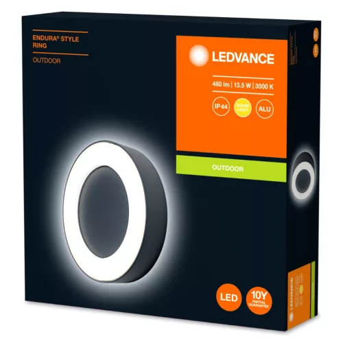 Fali lámpa homlokzati lámpa kültéri lámpatest 13W 480lm 3000K Endura Style Ring LEDVANCE