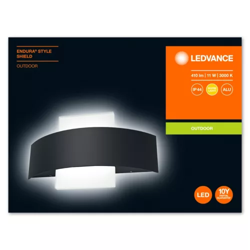 Fali lámpa homlokzati lámpa kültéri lámpatest 11W 410lm 3000K Endura Style Shield LEDVANCE