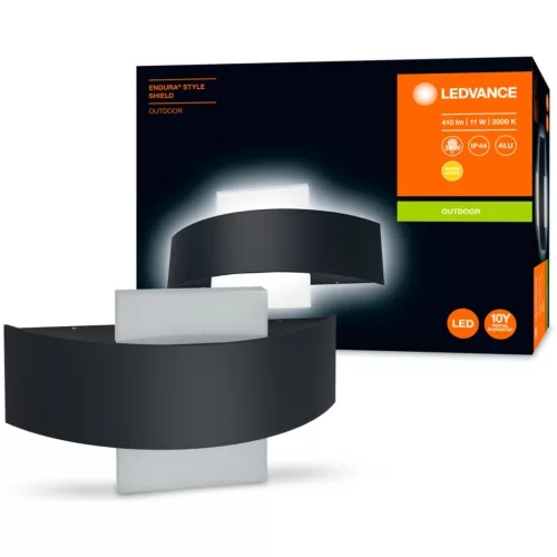 Fali lámpa homlokzati lámpa kültéri lámpatest 11W 410lm 3000K Endura Style Shield LEDVANCE