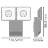 LED reflektor 16W 1500lm 4000K IP55 fehér mozgás- és alkonyérzékelővel LEDVANCE Pro Spot Endura
