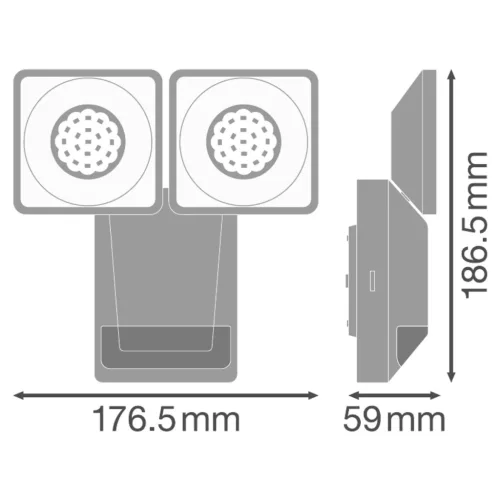 LED reflektor 16W 1500lm 4000K IP55 fehér mozgás- és alkonyérzékelővel LEDVANCE Pro Spot Endura