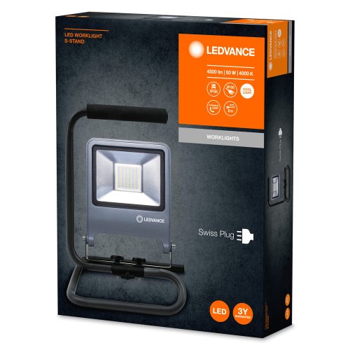 Állványon lévő reflektor Halogén LED-es munkalámpa 50W IP65 4000K munkalámpák LEDVANCE