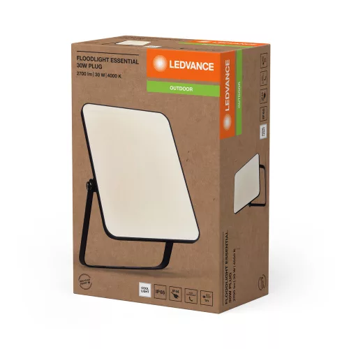 LED-es reflektor kültéri spotlámpa 30W 2700lm 4000K IP65 Black Essentials Ledvance