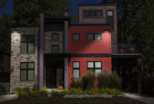 LED-es reflektor kültéri spotlámpa 20W 1800lm 4000K IP65 fekete, mozgás- és szürkületérzékelővel Essentials Ledvance