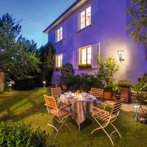 Hullámlámpa napelemes hullám homlokzati lámpa 6W 550lm 3000K Mozgásérzékelő Endura STYLE SOL WALL szürke LEDVANCE