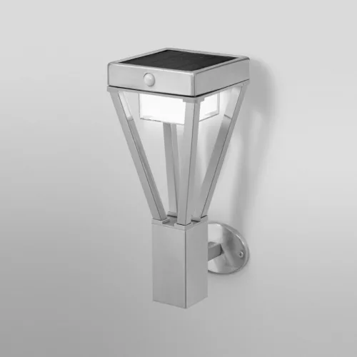 Hullámlámpa napelemes hullám homlokzati lámpa 6W 550lm 3000K Mozgásérzékelő Endura STYLE SOL WALL szürke LEDVANCE