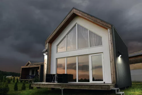 LED-es reflektor napelemes spotlámpával mozgásérzékelős fény 30W távirányítós fekete LEDVANCE