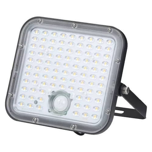 LED-es reflektor napelemes spotlámpával mozgásérzékelős fény 30W távirányítós fekete LEDVANCE