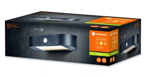 Fali lámpa homlokzati fali lámpa 4W 3000K ENDURA Style Solar Oval S Fali érzékelő LEDVANCE