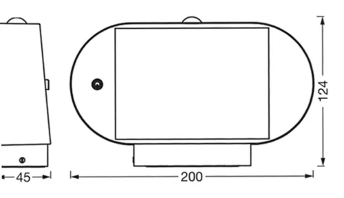 Fali lámpa homlokzati fali lámpa 4W 3000K ENDURA Style Solar Oval S Fali érzékelő LEDVANCE