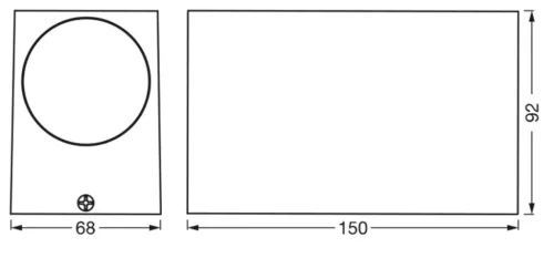 ENDURA Classic Square UpDown Fehér homlokzati fali lámpa