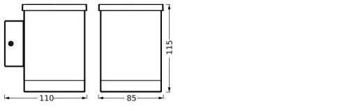 Napelemes kerti lámpa kültéri LED homlokzati fali lámpa 0,5W 50lm 3000K IP44 szürke Endura Ledvance