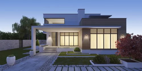 Kerti lámpa kültéri LED homlokzati fali lámpa GU10 IP65 IK05 szürke mozgás- és szürkületérzékelővel Endura Ledvance