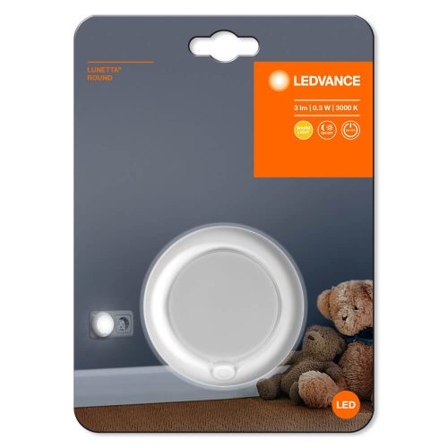LED éjszakai lámpa ORIENTÁCIÓS LUNETTA Round White 0,30W 3lm 3000K IP20 Ledvance