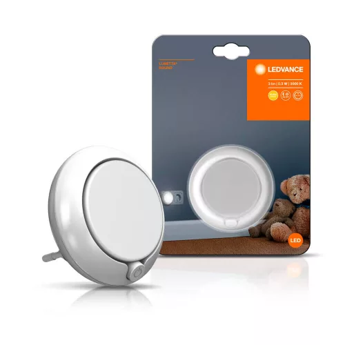 LED éjszakai lámpa ORIENTÁCIÓS LUNETTA Round White 0,30W 3lm 3000K IP20 Ledvance