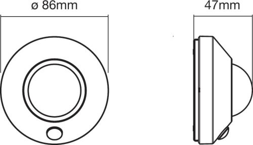 Nightlux mennyezeti LED éjszakai lámpa ezüst 1,70 W 105lm 4000K IP20 Ledvance mozgásérzékelő