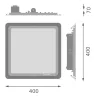 LED Mennyezeti Lámpa Kültéri 95W 12825lm 4000K Hideg Felületre Szerelt Fekete IP66 Canopy Compact Ledvance