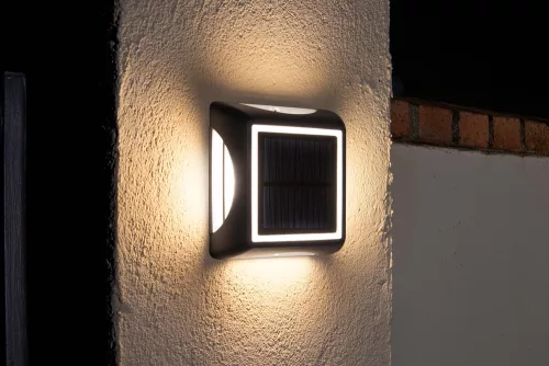 Napelemes kerti lámpa kültéri LED homlokzati fali lámpa 1.2W 60lm 3000K IP65 Endura Grey Ledvance