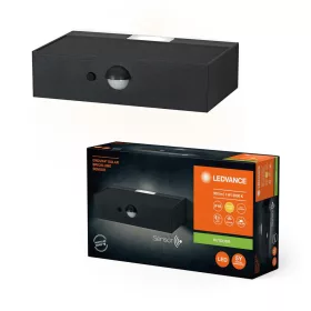   Kerti lámpa kültéri LED homlokzati fali lámpa 3W 300lm 3000K IP65 szürke mozgás és szürkület érzékelővel Endura Ledvance