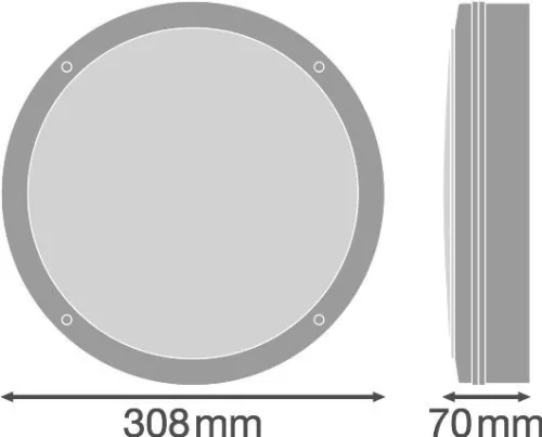 Kültéri mennyezeti és fali lámpa LED-es homlokzati lámpa 15W 1400lm 4000K IP65 fekete mozgás- és szürkületérzékelő felületi válaszfallal