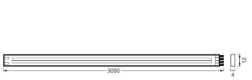 LED szalag kültéri COB 15W 1100lm 3000K IP44 fehér COB szalagok Ledvance