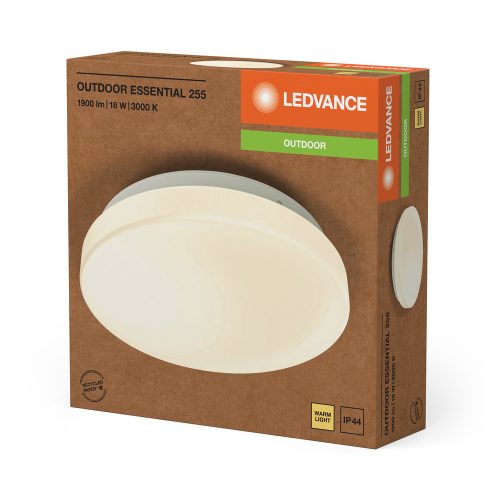 Kültéri mennyezeti és fali lámpa LED homlokzati lámpa 18W 1350lm 3000K IP44 White Essential Ledvance