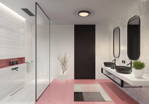 Fürdőszobai mennyezeti lámpa, felületre szerelhető, E27, fekete, IP44, 31 cm, fürdőszobai mennyezeti lámpa, Ledvance