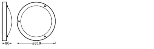 Fürdőszobai mennyezeti lámpa, felületre szerelhető, E27, króm, IP44, 31 cm, Ledvance fürdőszobai mennyezeti lámpatest