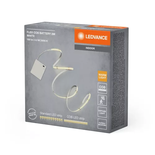 LED szalagfény 3.3W 3000K meleg fehér elemes 2M elemes szalagok Ledvance