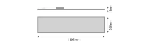LED Panel Irodai Mennyezeti Lámpa 40W 4100lm 2700K - 6500K CCT Szabályozható Süllyesztett Fehér 120x30cm UGR19 Biolux Hcl Ledvance