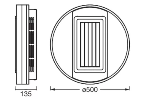 LED Mennyezeti Lámpa Felületre Szerelt 55W 3100lm 3000K - 6500K CCT Szabályozható Fehér 50cm Mennyezet Ledvance
