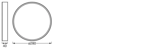 LED Mennyezeti Lámpa Felületre Szerelt 20W 1500lm 3000K Meleg Fehér 28cm Mennyezeti Ledvance